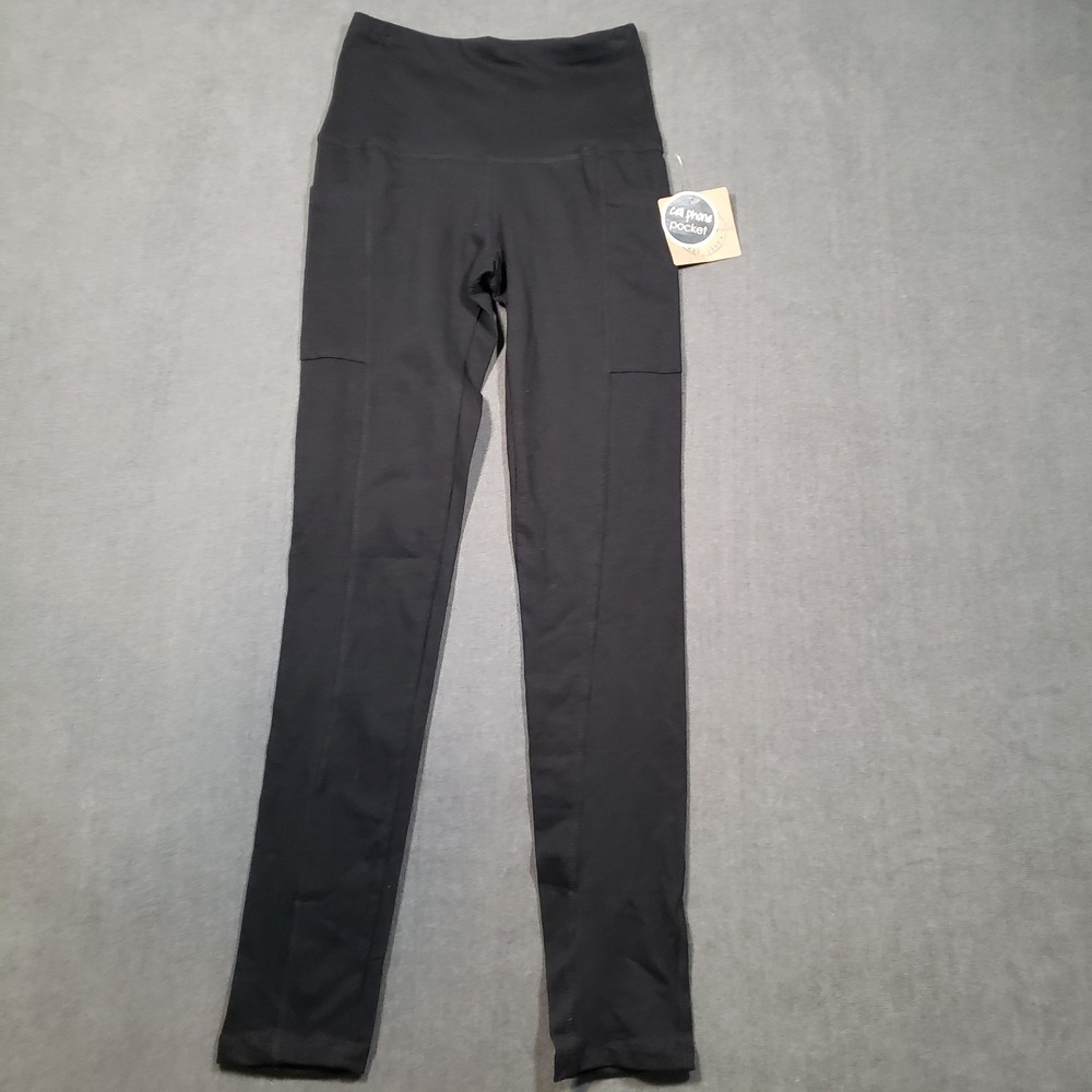 One Step Up Leggings Womens Small Black High Waist‎ Cell Phone Pocket NWT